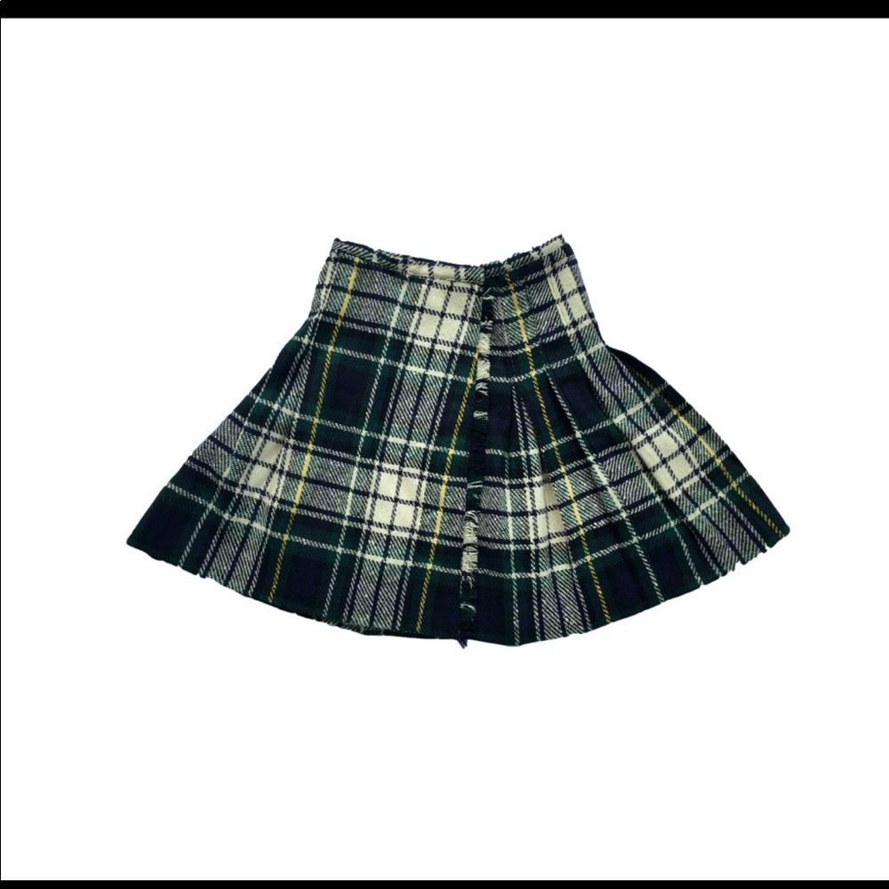 Authentic Vintage 60s Skirts Handmade Wool Skirt Wrap Plaid extra Small